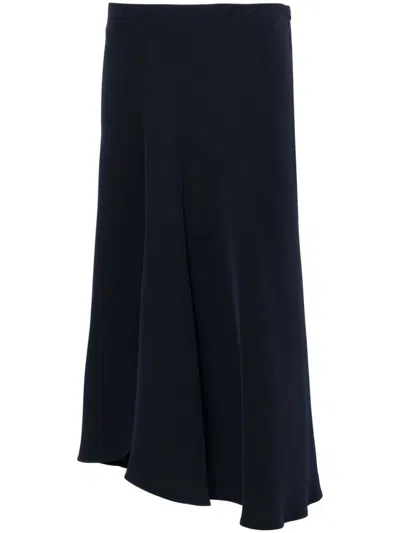 P.a.r.o.s.h Poker Midi Skirt In Blue