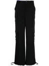 P.a.r.o.s.h Poker Mulit-pocket Straight Trousers In Black