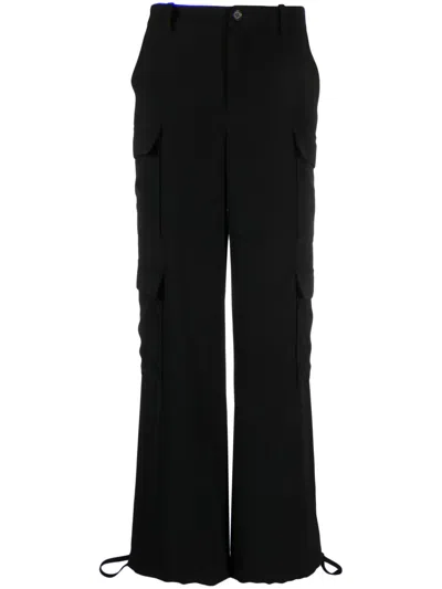 P.a.r.o.s.h Poker Mulit-pocket Straight Trousers In Black