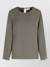 P.a.r.o.s.h Poker Polyester Blouse Round Neck Keyhole In Green