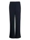 P.a.r.o.s.h Blue Pants With Wide Leg And Elastic Rear Waist In Blue