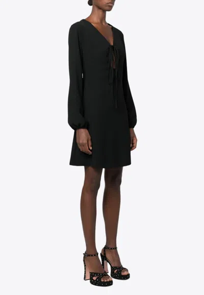 P.a.r.o.s.h Poker V-neck Mini Dress In Black