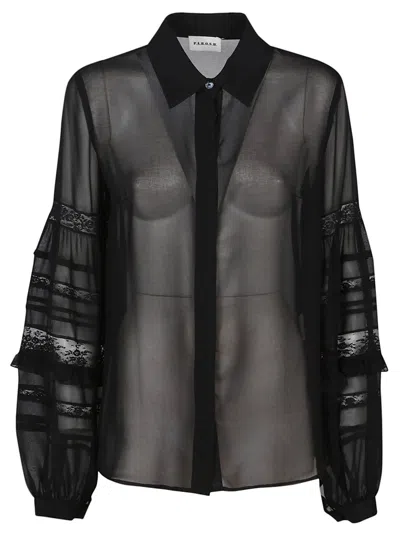 P.a.r.o.s.h Polidori Long Sleeve Shirt In Black
