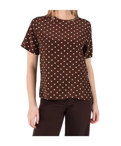P.a.r.o.s.h Polka Dot Blouse In Brown