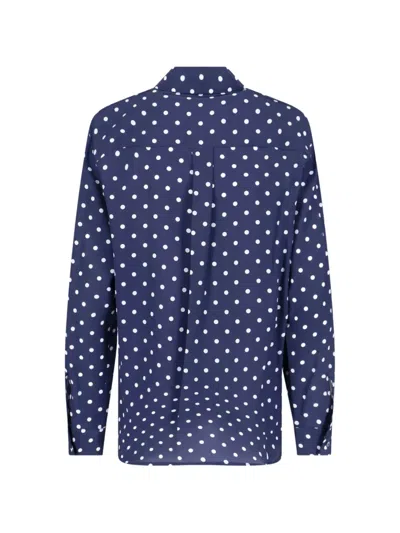 P.a.r.o.s.h Polka Dot Shirt In Blue