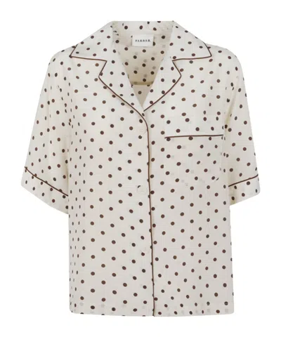 P.a.r.o.s.h Polka-dot Shirt In Neutral