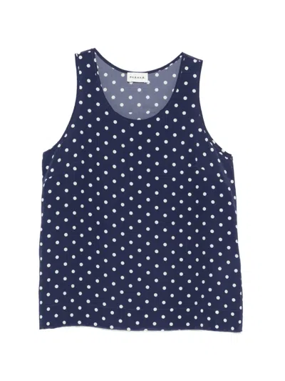 P.a.r.o.s.h Polka-dot Sleeveless Top In Blue