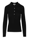 P.a.r.o.s.h Polo Maniche Lunghe Knitwear Black In Black