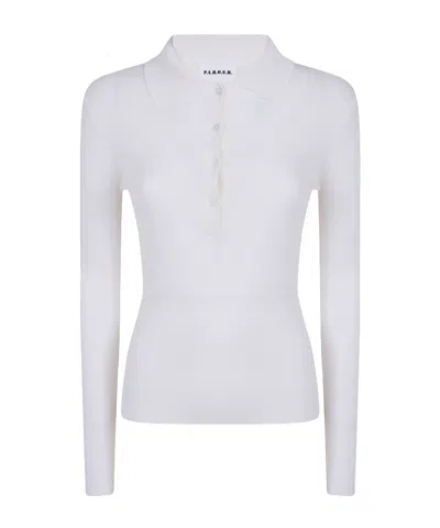 P.a.r.o.s.h Polo Neck Sweater In White