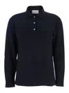 P.a.r.o.s.h Polo Neck With Buttons Knit In Blue