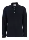 P.a.r.o.s.h Polo Neck With Buttons Knit In Blue