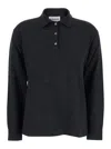 P.a.r.o.s.h Polo-neck Button Polo Shirt In Gray