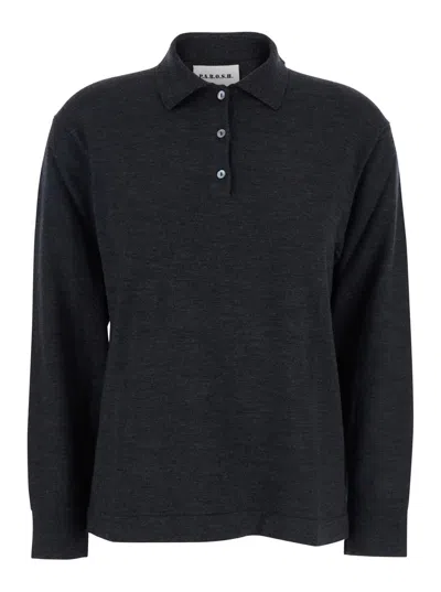 P.A.R.O.S.H POLO NECK WITH BUTTONS KNIT