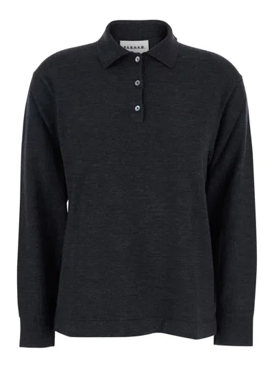 P.A.R.O.S.H POLO NECK WITH BUTTONS KNIT
