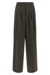 P.a.r.o.s.h Powo Pleat-detail Trousers In Brown