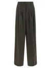 P.a.r.o.s.h Powo Pleat-detail Trousers In Brown