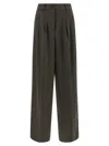 P.a.r.o.s.h Powo Pleat-detail Trousers In Gold