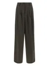 P.a.r.o.s.h Powo Pleat-detail Trousers In Green