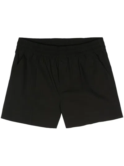 P.a.r.o.s.h Parosh Pressed Crease Poplin Shorts In Black