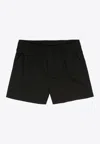 P.a.r.o.s.h Pressed-crease Poplin Shorts In Black