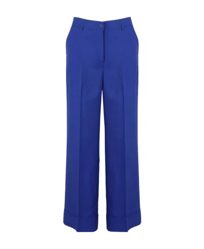 P.a.r.o.s.h Pressed-crease Straight-leg Trousers In Blue