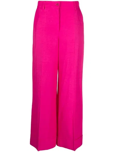 P.a.r.o.s.h Pressed-crease Straight-leg Trousers In Rose