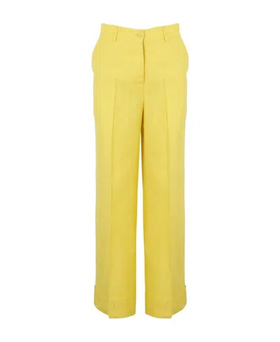 P.a.r.o.s.h Pressed-crease Straight-leg Trousers In Yellow