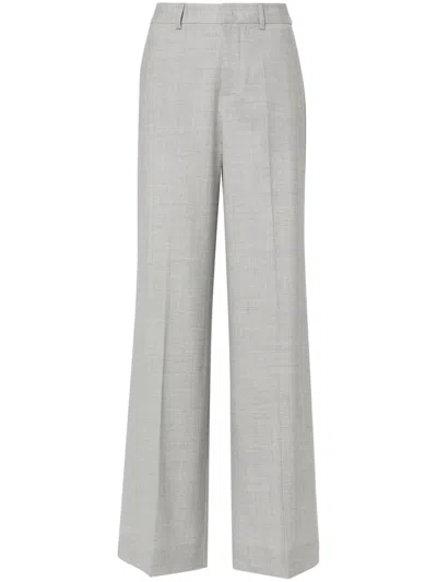 P.a.r.o.s.h Lillie Pants Wide-leg Pressed Crease In Grey