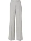 P.a.r.o.s.h Lillie Pants Wide-leg Pressed Crease In Grigio Melange Chiar