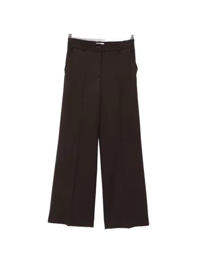 P.a.r.o.s.h Pressed-crease Wide-leg Trousers In Brown