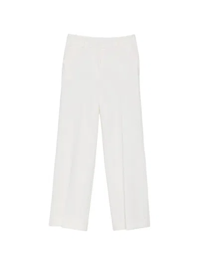 P.a.r.o.s.h Pressed-crease Wide-leg Trousers In White