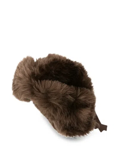 P.a.r.o.s.h Prime Bow-detail Hat In Brown