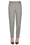P.a.r.o.s.h Prince Of Wales Print Trousers In Gray