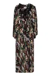 P.a.r.o.s.h Parosh Printed Crepe Dress In Black