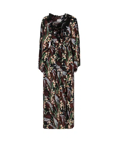 P.a.r.o.s.h . Printed Crepe Midi Dress