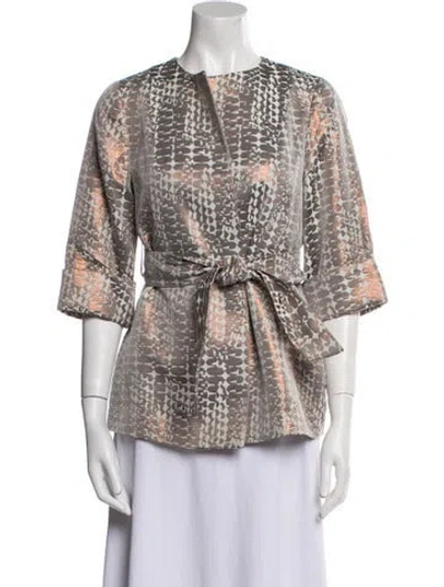 Pre-owned P.a.r.o.s.h Printed Evening Jacket In Multi