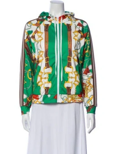 Pre-owned P.a.r.o.s.h Printed Jacket W/ Tags In Green