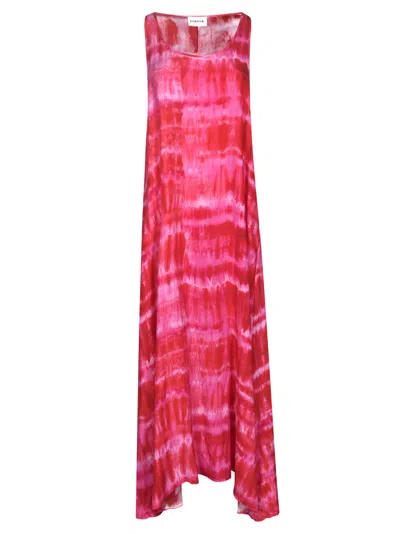 P.a.r.o.s.h Printed Sleeveless Dress In Fuchsia