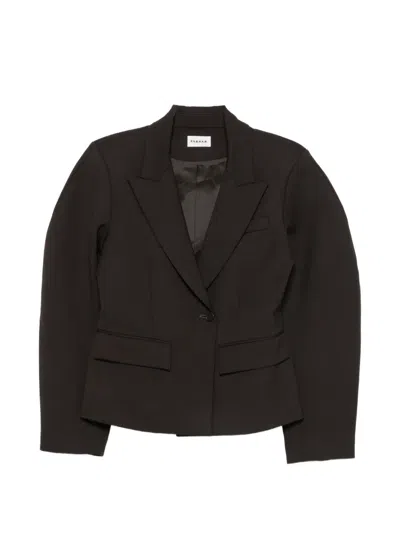 P.a.r.o.s.h Puff-sleeve Peak-lapel Blazer In Brown