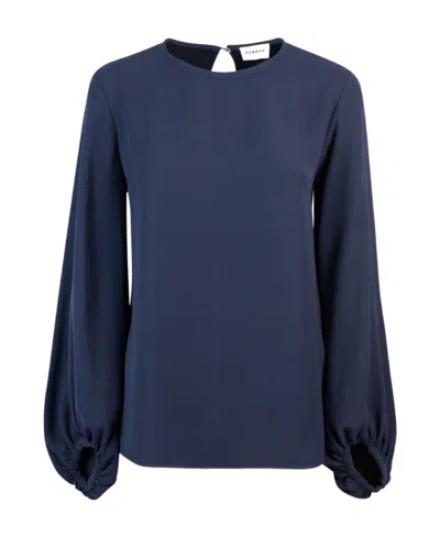 P.a.r.o.s.h . Puff-sleeved Blouse In Blue