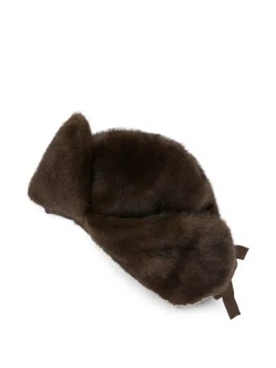 P.a.r.o.s.h Pulse26 Bow-detail Hat In Brown