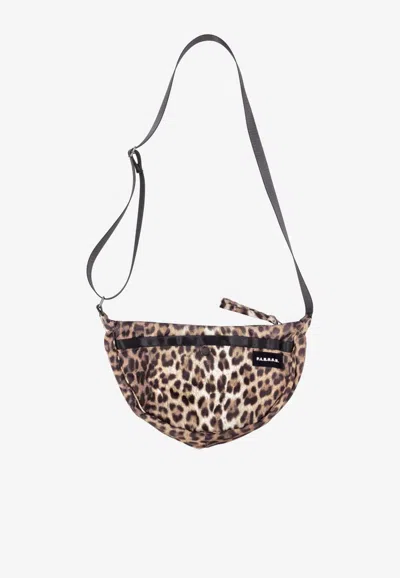 P.a.r.o.s.h Pupil Leopard Print Crossbody Bag In Brown