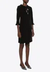 P.a.r.o.s.h Puppy Sequin-embellished Mini Dress In Black