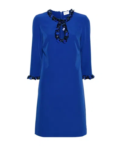 P.a.r.o.s.h Puppy Sequin-embellished Shift Dress In Blue