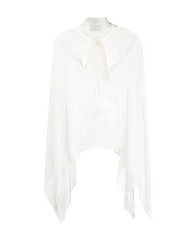 P.a.r.o.s.h Pussy Bow-collar Silk Blouse In White