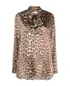 P.a.r.o.s.h Pussy-bow Collar Silk Shirt In Nude
