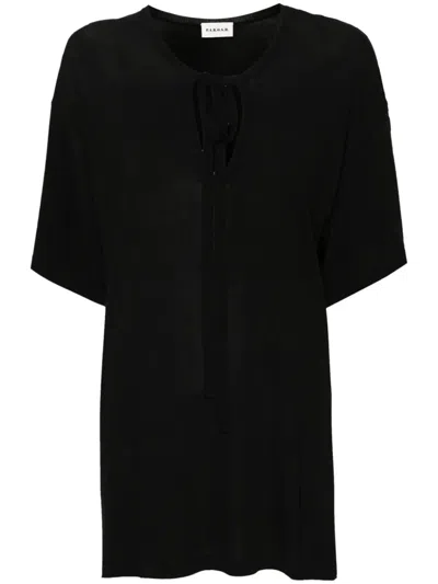 P.a.r.o.s.h Pussy-bow Knitted Top In Black