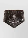 P.a.r.o.s.h Glow Sequined High-cut Mini Shorts