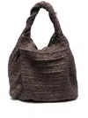 P.a.r.o.s.h Raffia Tote Bag In Brown