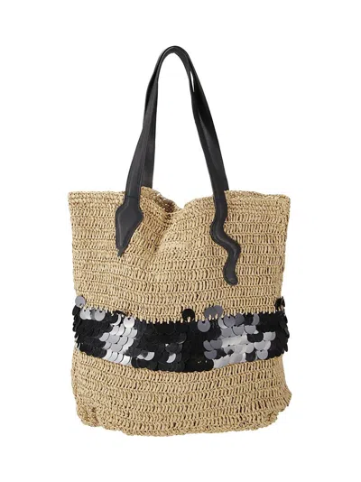 P.a.r.o.s.h Raffia Tote Bag In Multi